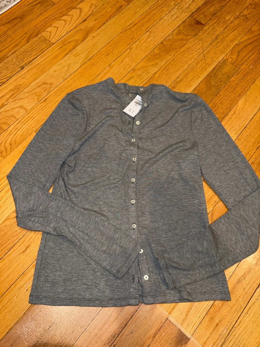 Abercrombie & Fitch Heather Gray Button-Up Cardigan